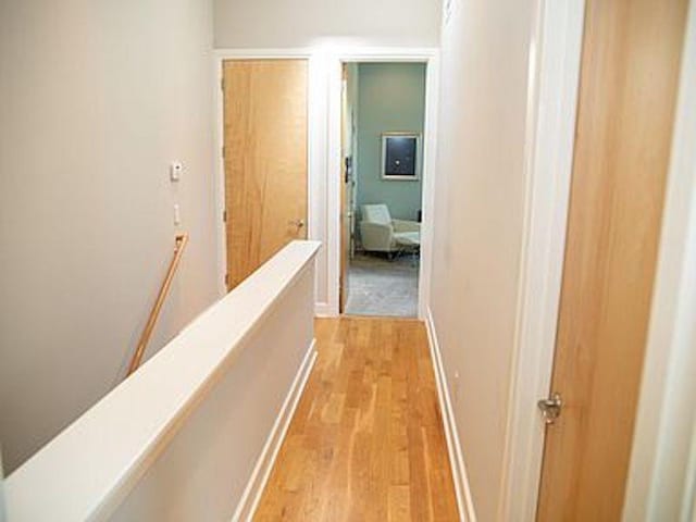 hall featuring light hardwood / wood-style floors