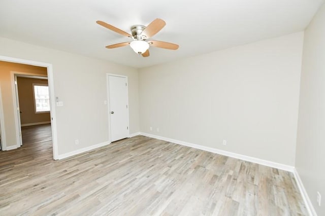 1765 Copperfield Ct, Clarksville, TN 37042 - spare room with light wood-type flooring, baseboards, and a ceiling fan