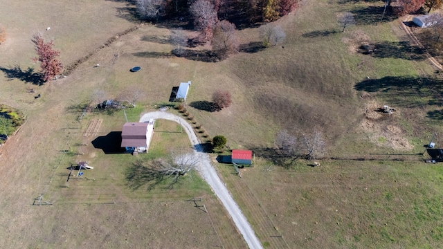 bird's eye view featuring a rural view