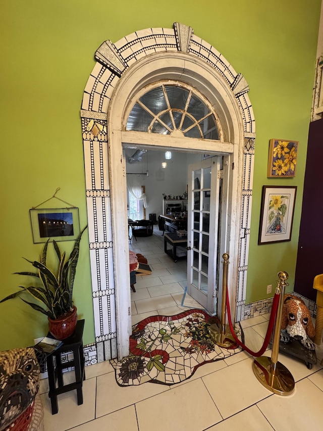 interior space with french doors