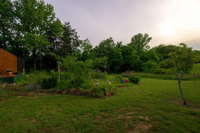 view of green lawn