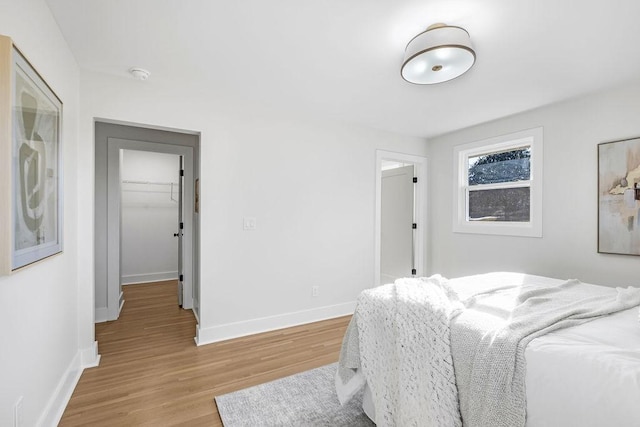 bedroom featuring light wood-type flooring