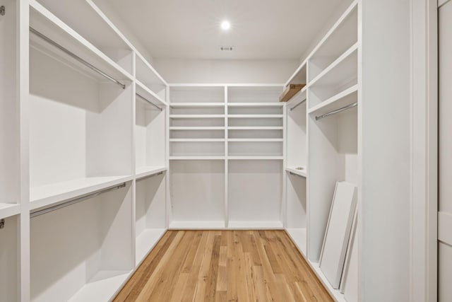 spacious closet with wood-type flooring