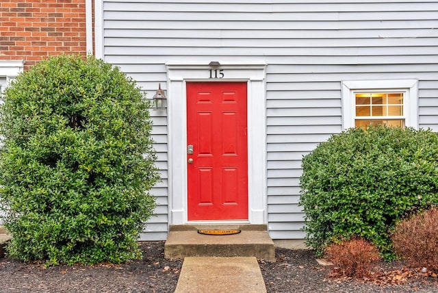 view of doorway to property