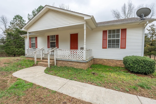 view of front of house with covered porch