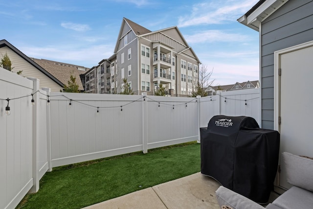 view of patio / terrace featuring grilling area