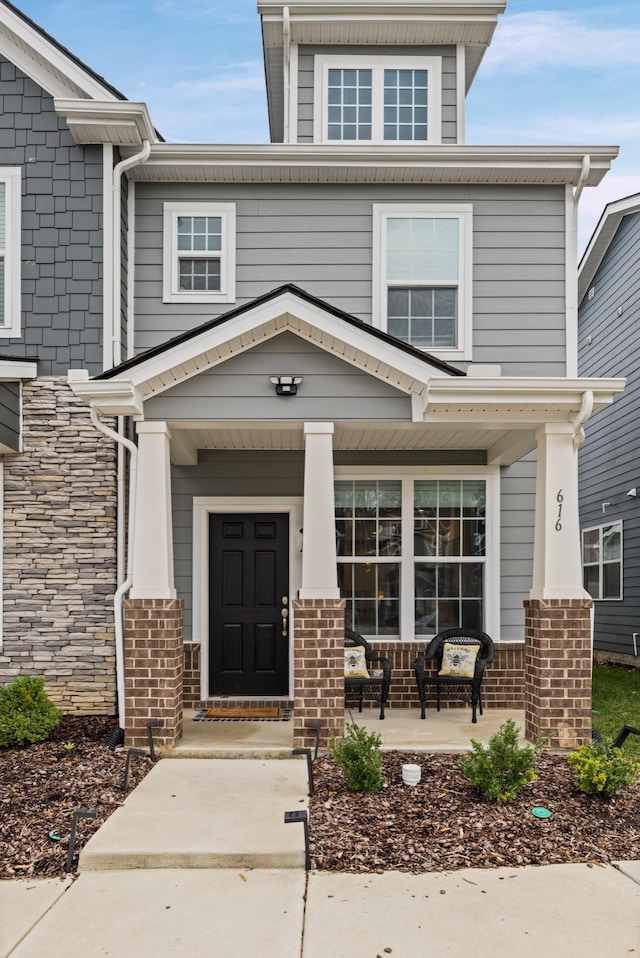 view of front of home with a porch