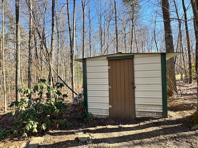 view of shed