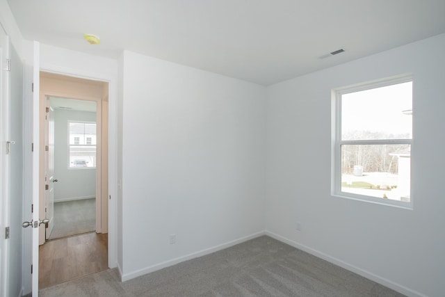 view of carpeted empty room