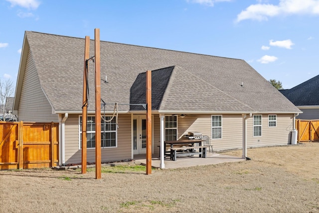 rear view of property with a patio area