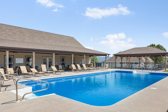 view of pool with a patio area