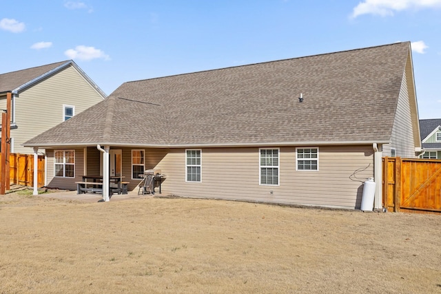 back of house featuring a patio area