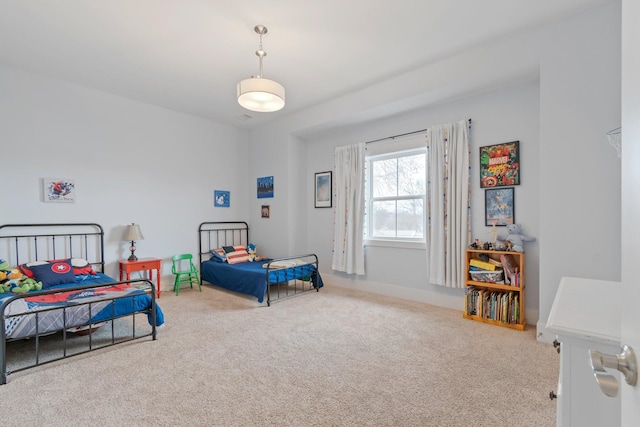 bedroom with carpet