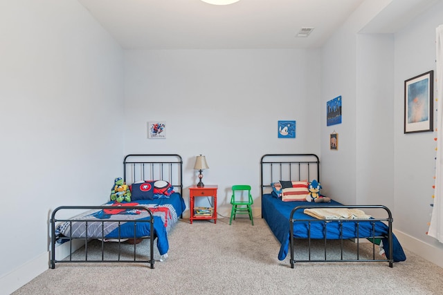 bedroom with carpet floors