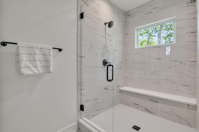 bathroom with an enclosed shower