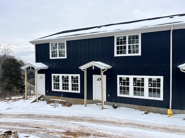 view of front of home featuring board and batten siding