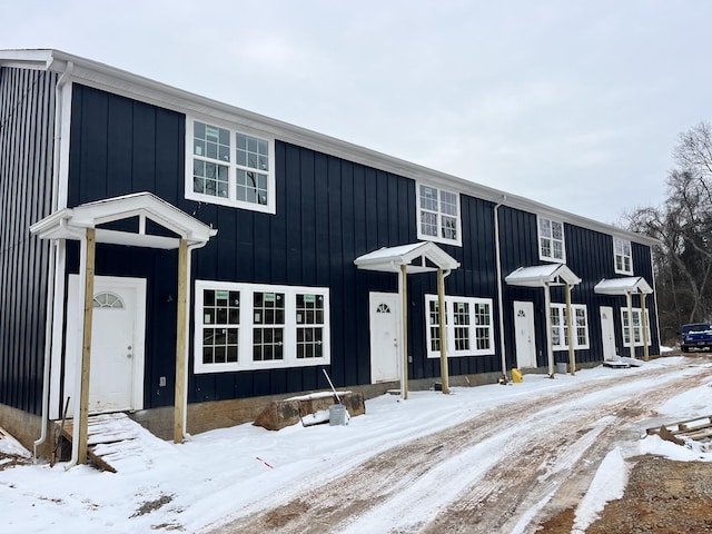 view of front of house with board and batten siding