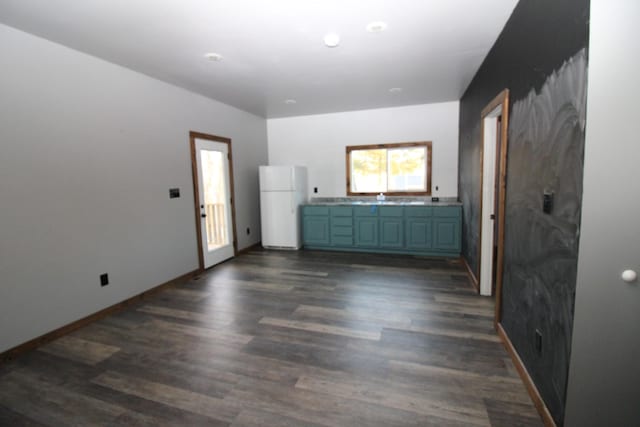 interior space featuring dark hardwood / wood-style flooring