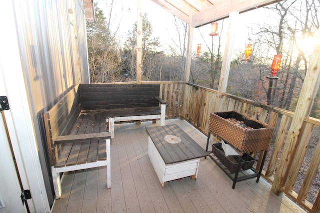 view of sunroom / solarium