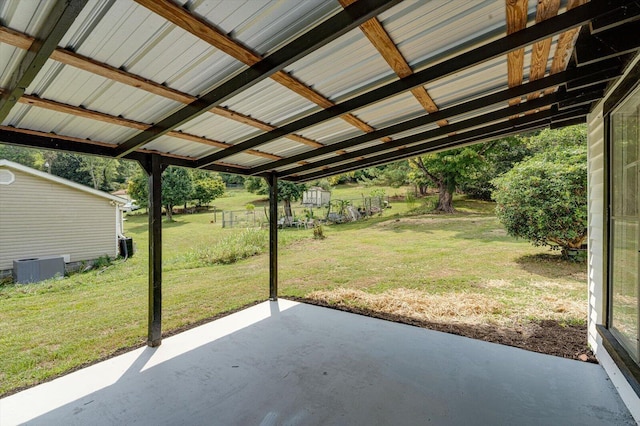 view of patio with a carport