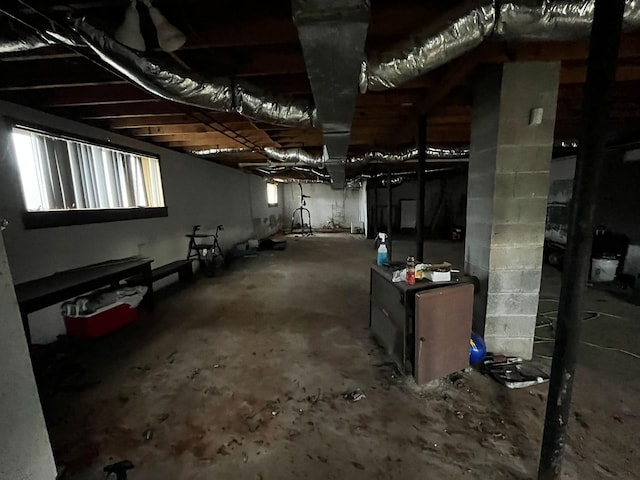 view of basement