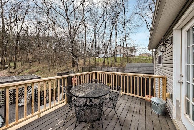 view of wooden terrace