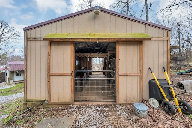 view of outdoor structure