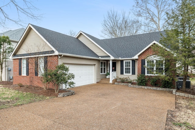 view of front facade with a garage