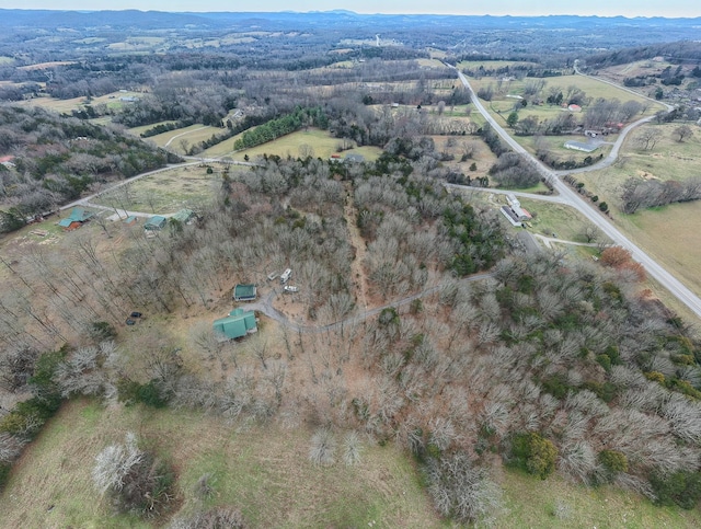 bird's eye view with a rural view