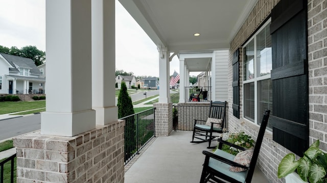 balcony with covered porch