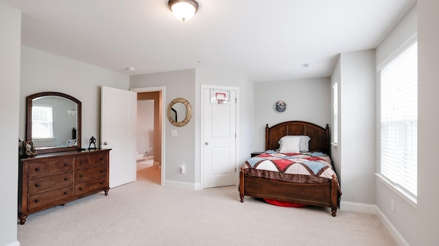 view of carpeted bedroom