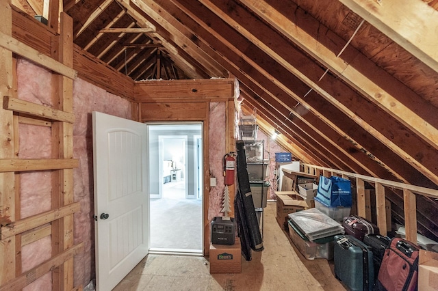 view of attic