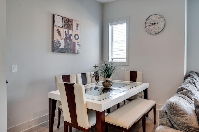 dining room featuring hardwood / wood-style flooring