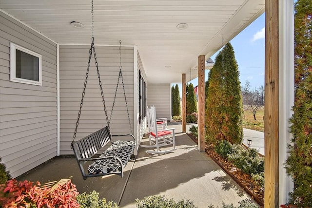 view of patio / terrace with a porch