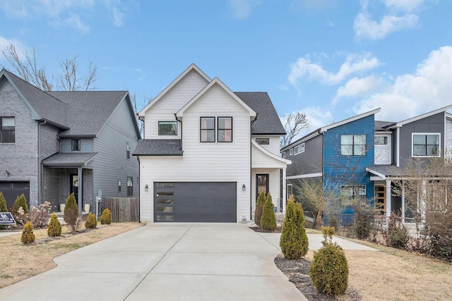 view of front facade with a garage