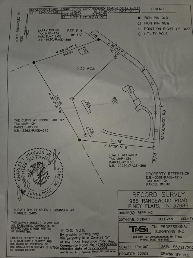 985 Rangewood Rd, Piney Flats TN, 37686 land for sale