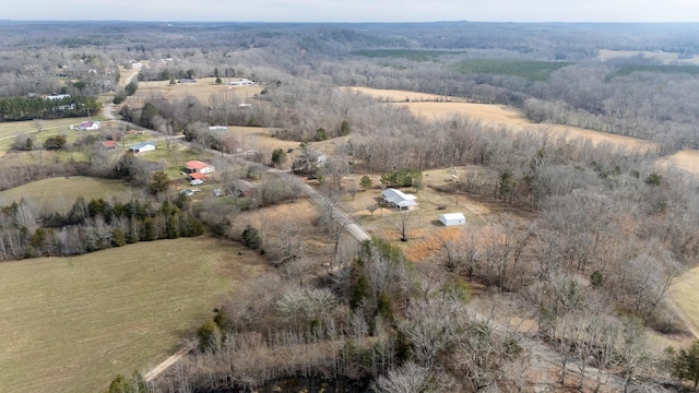 bird's eye view with a rural view