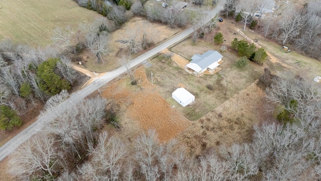 aerial view with a rural view