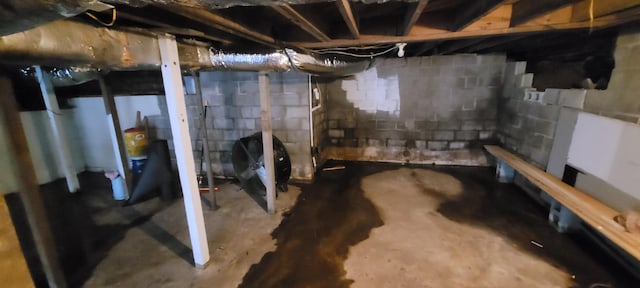 view of basement