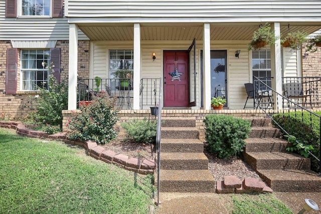 property entrance with a porch