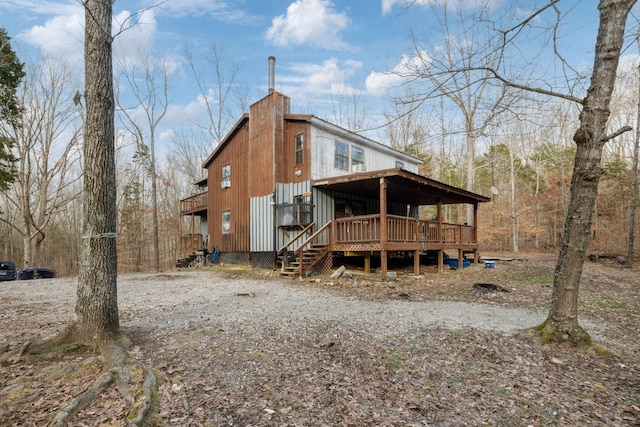 exterior space with a wooden deck