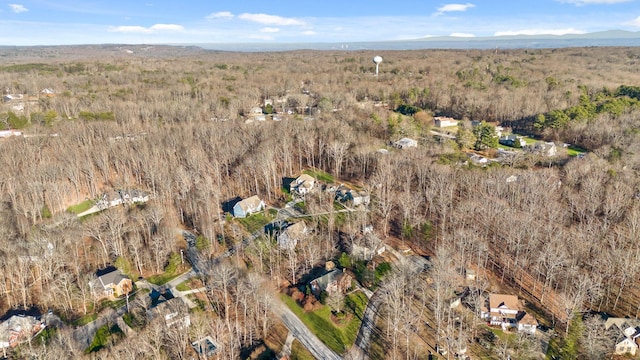 bird's eye view with a mountain view