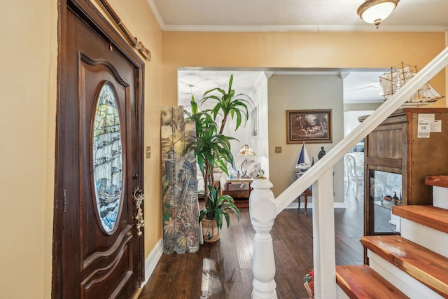 479 Elora Rd, Elora, TN 37328 - foyer entrance with baseboards, ornamental molding, and wood finished floors