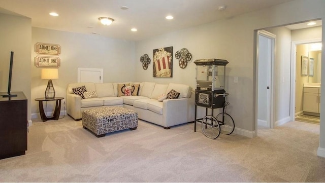 view of carpeted living room