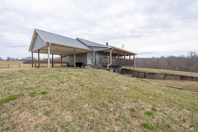 exterior space featuring a rural view