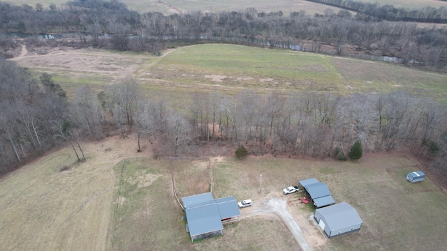 aerial view featuring a rural view