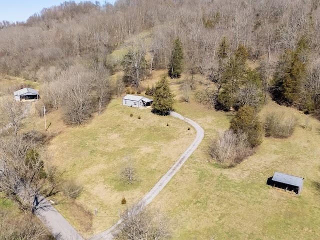 474 Bartlett Hollow Rd, Petersburg, TN 37144 - drone / aerial view featuring a wooded view and a rural view