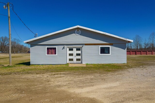 exterior space with french doors