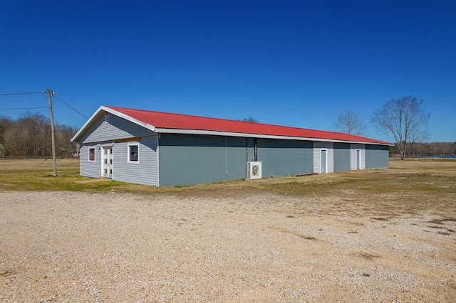 exterior space with an outbuilding