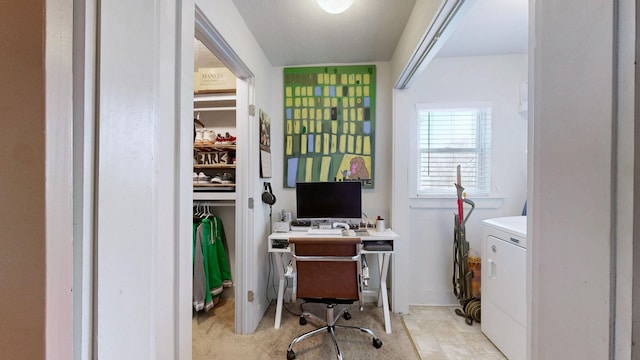 office area featuring baseboards